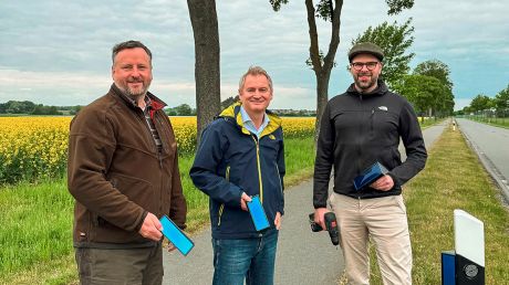 70 Wildwarnreflektoren für die K69 von Meerdorf über Rüper bis Wense